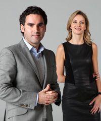 Ana Paula Ordorica y Enrique Acevedo