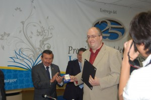 Recepción del Premio Nacional de Literatura José Fuentes Mares 2010